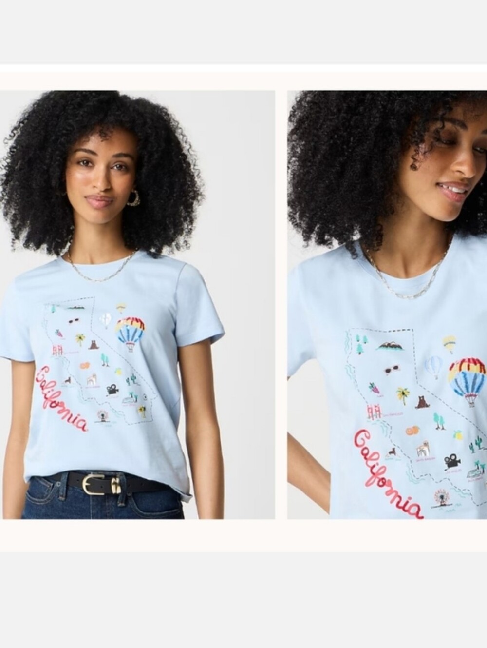 J Crew Factory California graphic tee CL157 Size L